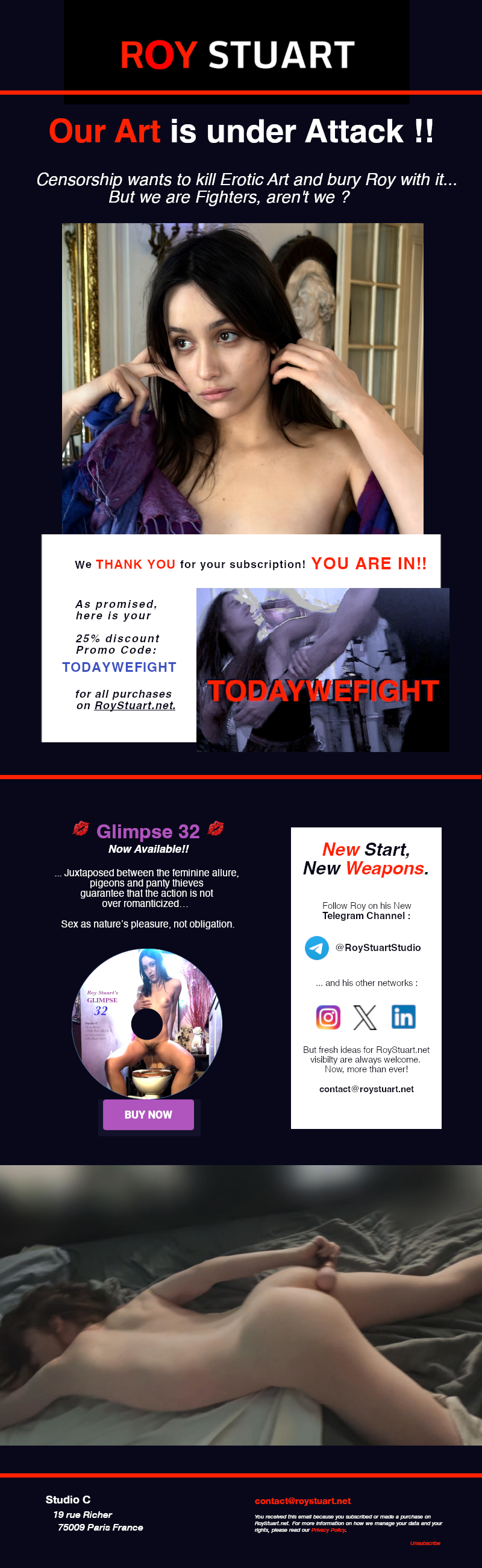 Roy Stuart newsletter